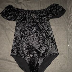 lil velvet off the shoulder bodysuit